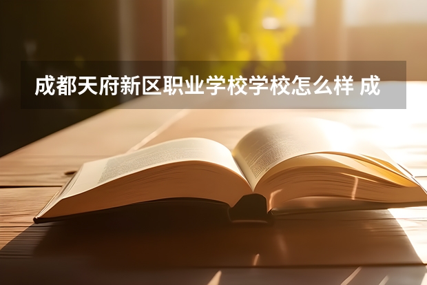 成都天府新区职业学校学校怎么样 成都天府新区职业学校地址在哪