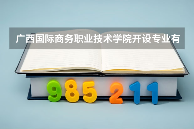 广西国际商务职业技术学院开设专业有哪些 广西国际商务职业技术学院优势专业有什么