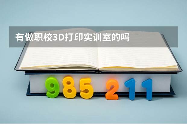 有做职校3D打印实训室的吗