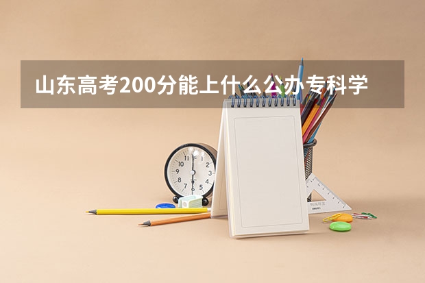 山东高考200分能上什么公办专科学校