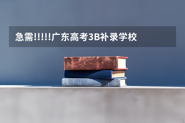 急需!!!!!广东高考3B补录学校和分数线!!我需要详细的!!谢谢!!如果满意  重重有赏（惠州市城市职业学院录取分数线）