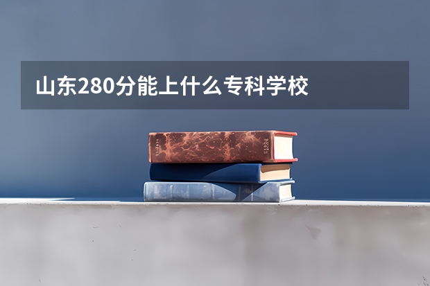 山东280分能上什么专科学校